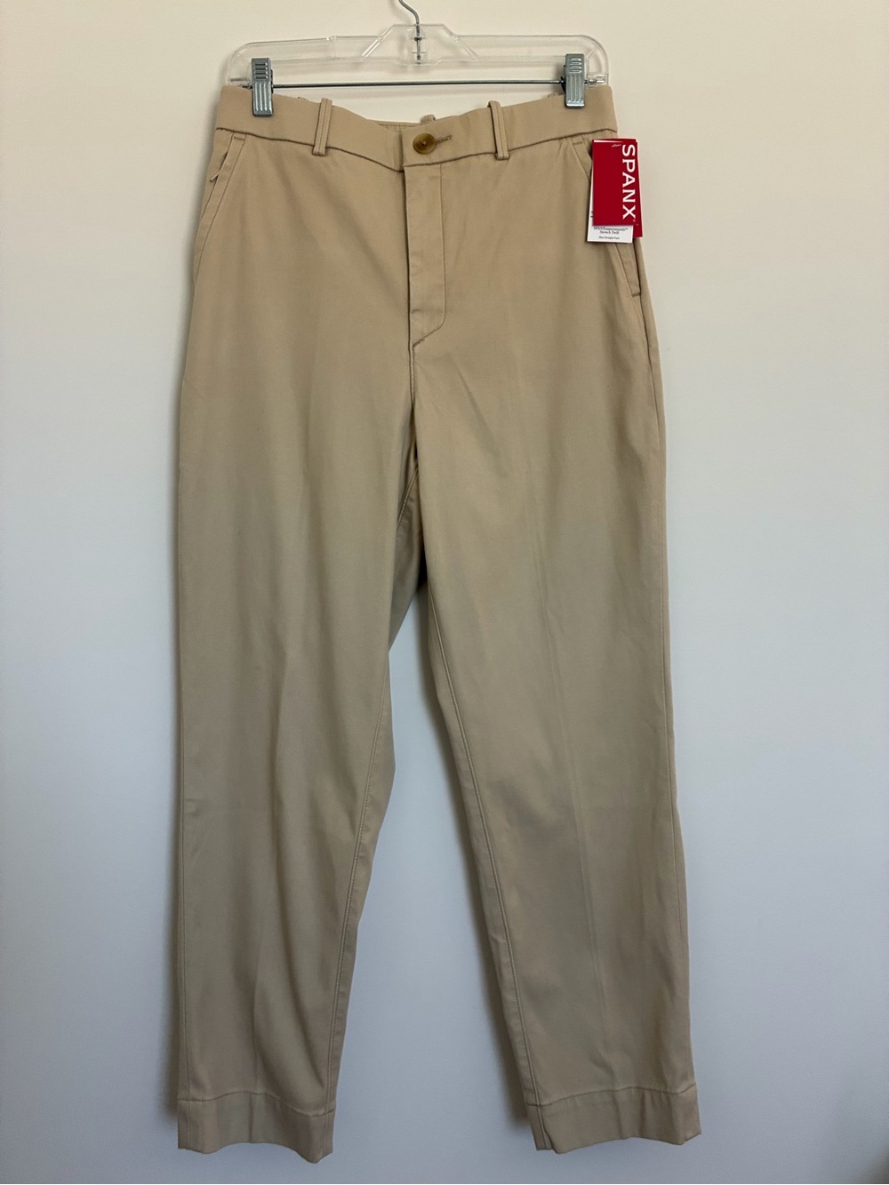 SPANX Supersmooth Stretch Twill Slim Straight Pants size medium Sandbar